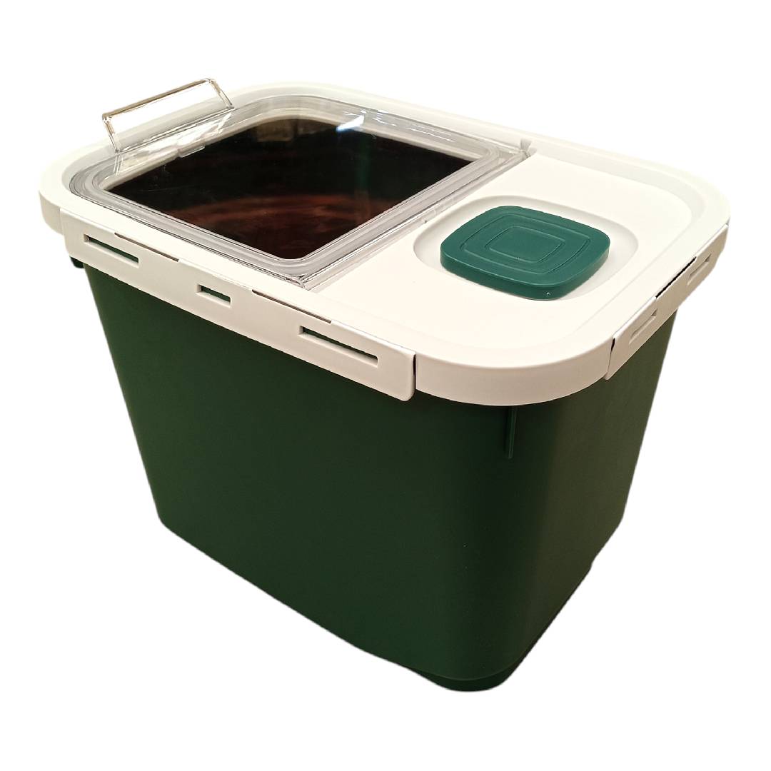 CT3034 1 Pieza De Contenedor Hermético Multiusos 5kg - 7kg Con Cuchara Y Tapa Transparente Para Granos Secos y Alimento Para Mascotas