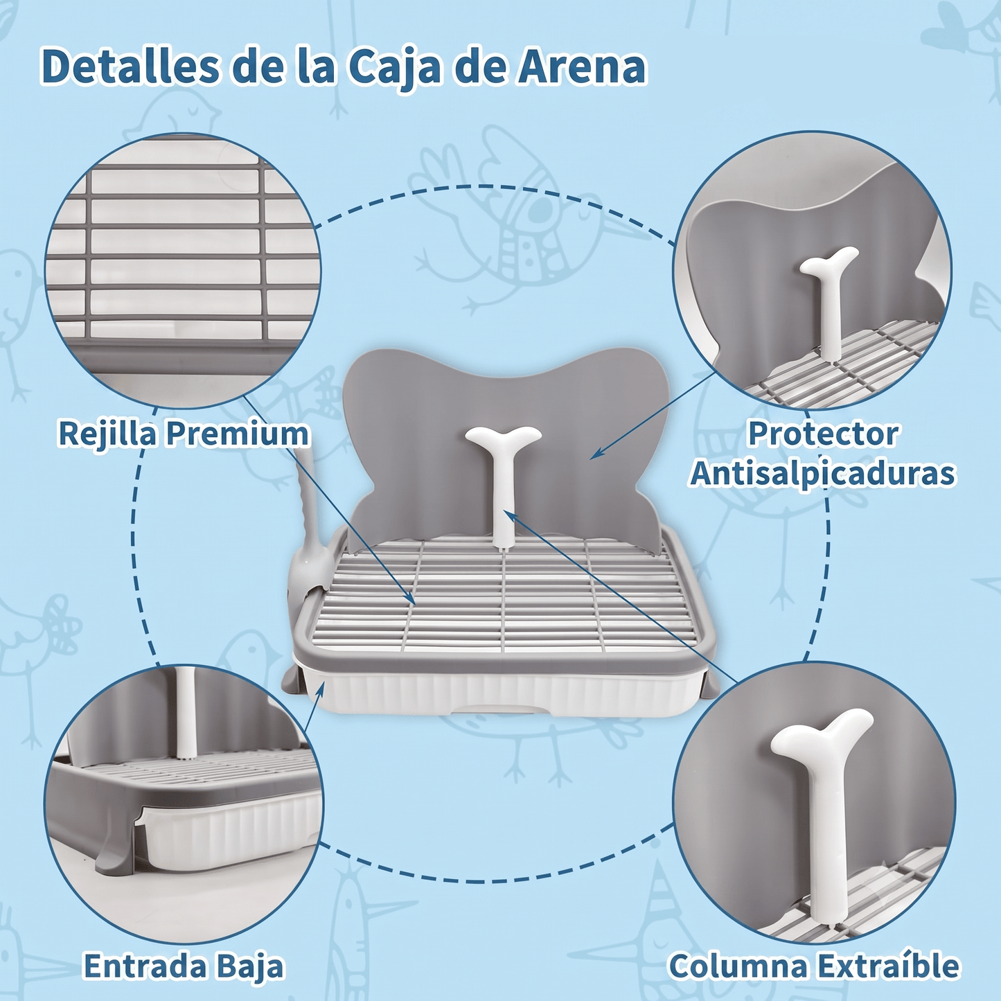 CT3171 1 Pieza De Tapete Entrenador Y Arenero De Interior Con Cajón Extraíble Para Mascotas