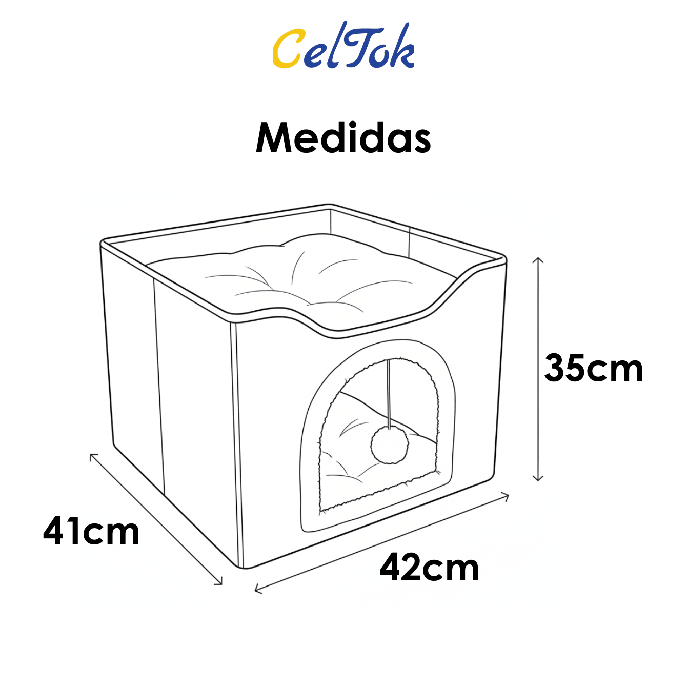 CT3583 1 Pieza De Casa Cama Plegable Para Mascota
