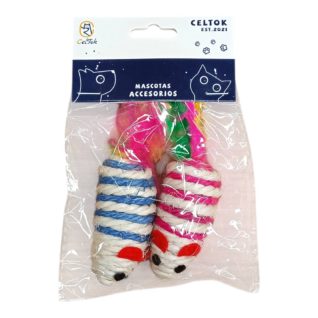 CT4031 1 Set De 2 Piezas Juguete En Forma De Ratón Para Mascota