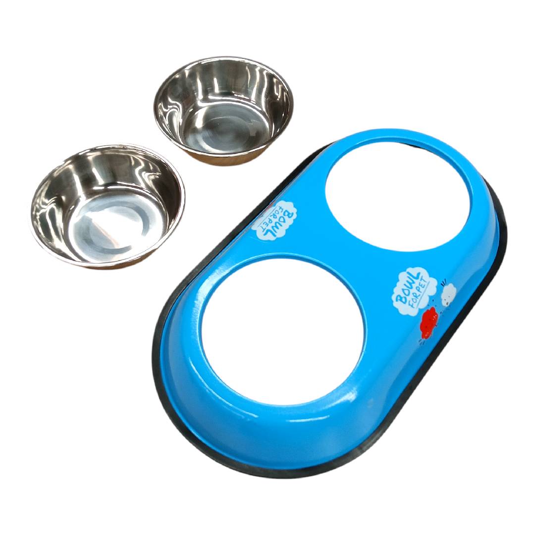 CT4086 1 Pieza De Tazon Doble De Acero Para Mascota