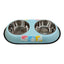 CT4086 1 Pieza De Tazon Doble De Acero Para Mascota