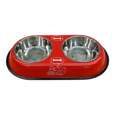 CT4086 1 Pieza De Tazon Doble De Acero Para Mascota