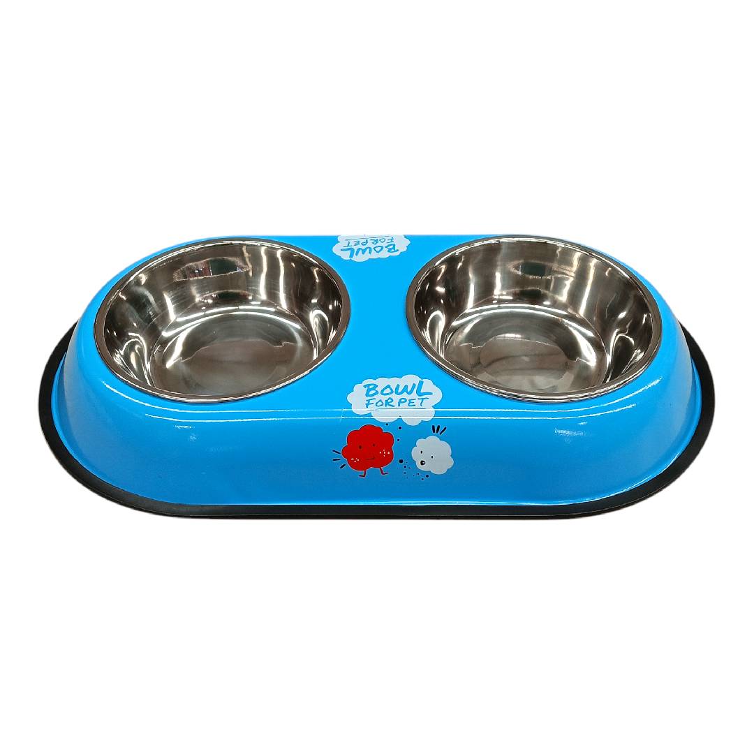 CT4086 1 Pieza De Tazon Doble De Acero Para Mascota