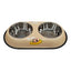 CT4086 1 Pieza De Tazon Doble De Acero Para Mascota