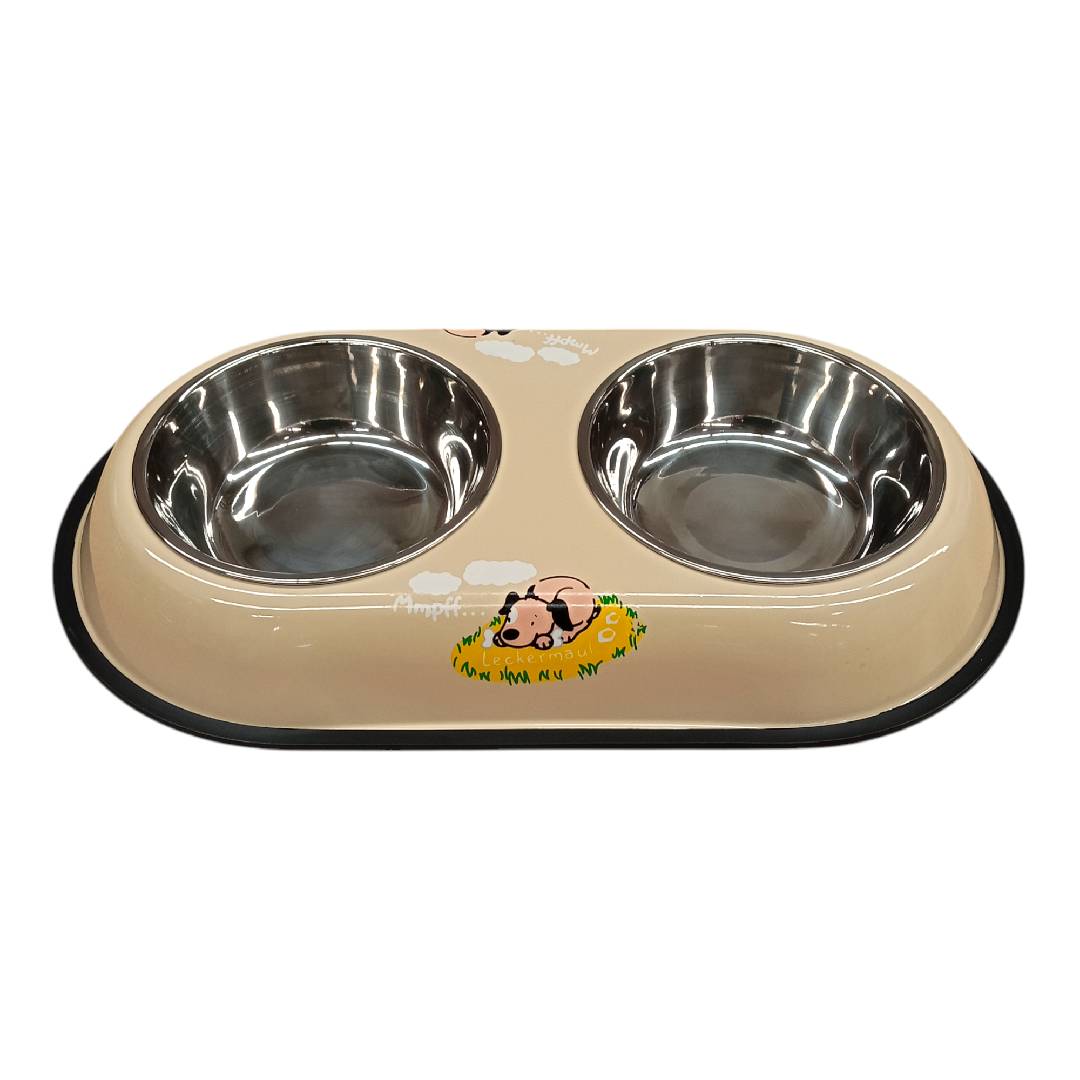 CT4086 1 Pieza De Tazon Doble De Acero Para Mascota