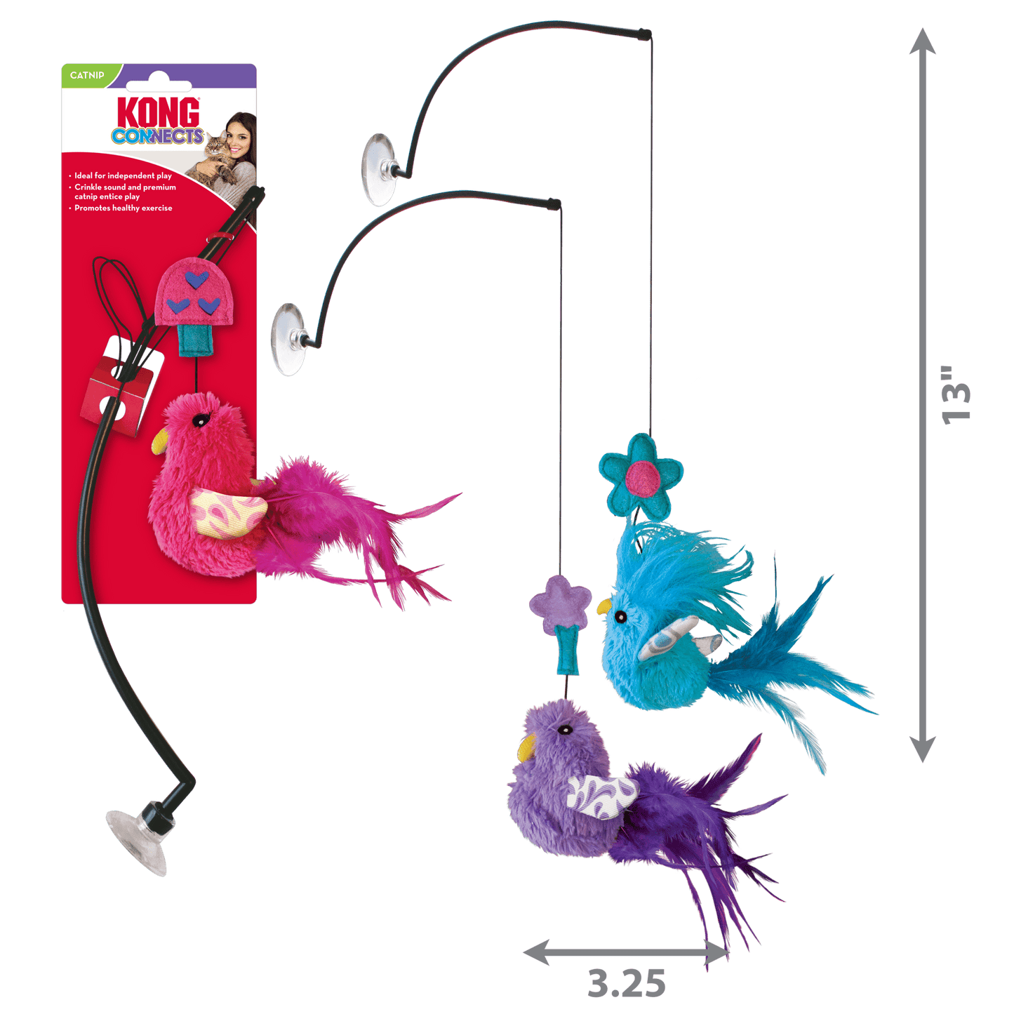 CT4219 1 Pieza Juguete Window Teaser Plumero Para Ventana Para Mascotas