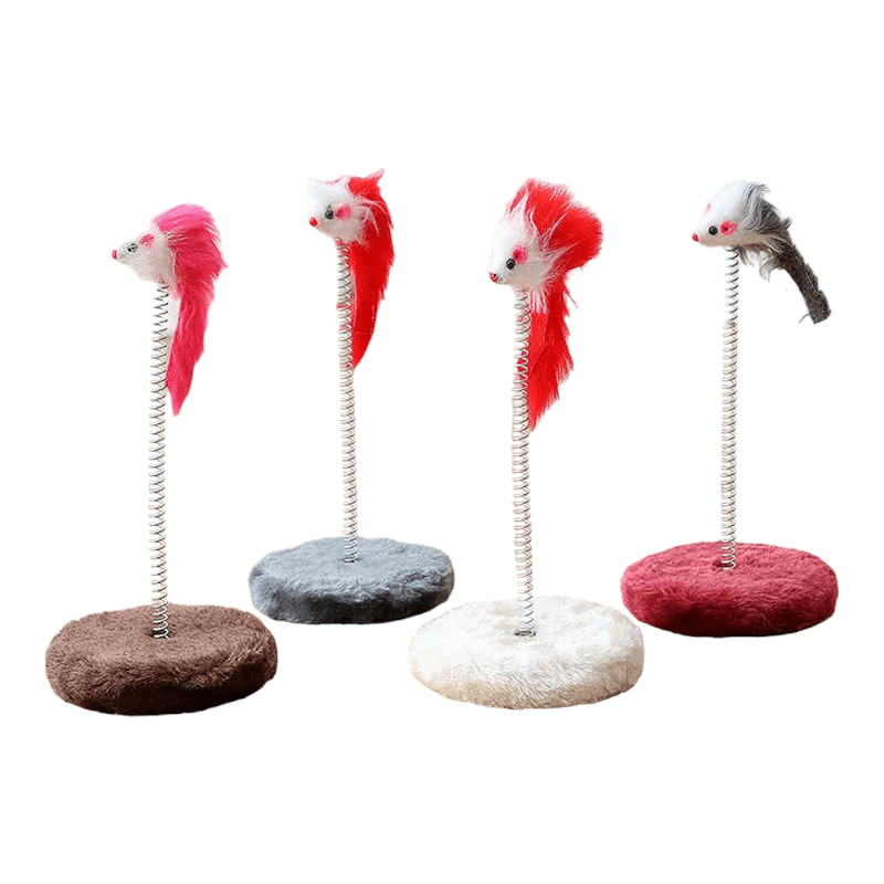 CT7523 1 Juguete Para Gato Ratón En Base Con Resorte
