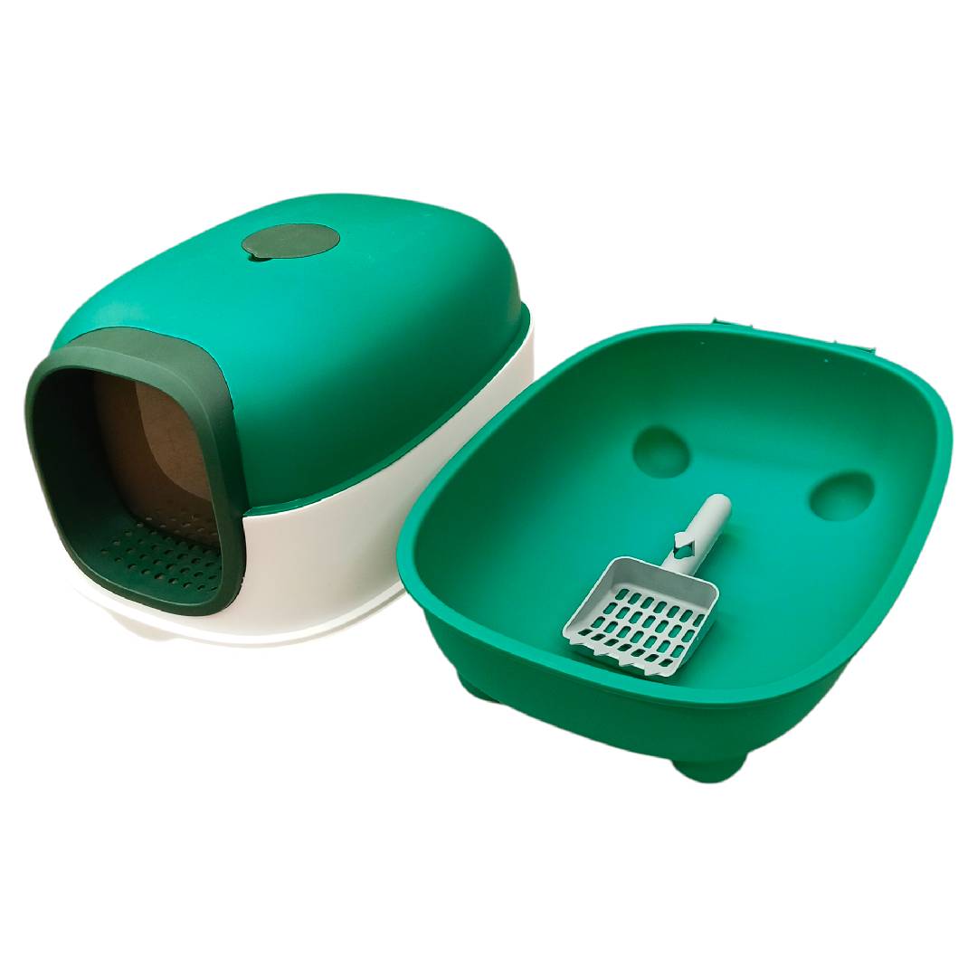 CT7880 1 Pieza De Arenero Grande Tipo Domo Modulable 2 En 1 Con Pala Para Mascota