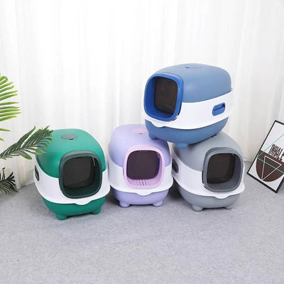 CT7880 1 Pieza De Arenero Grande Tipo Domo Modulable 2 En 1 Con Pala Para Mascota