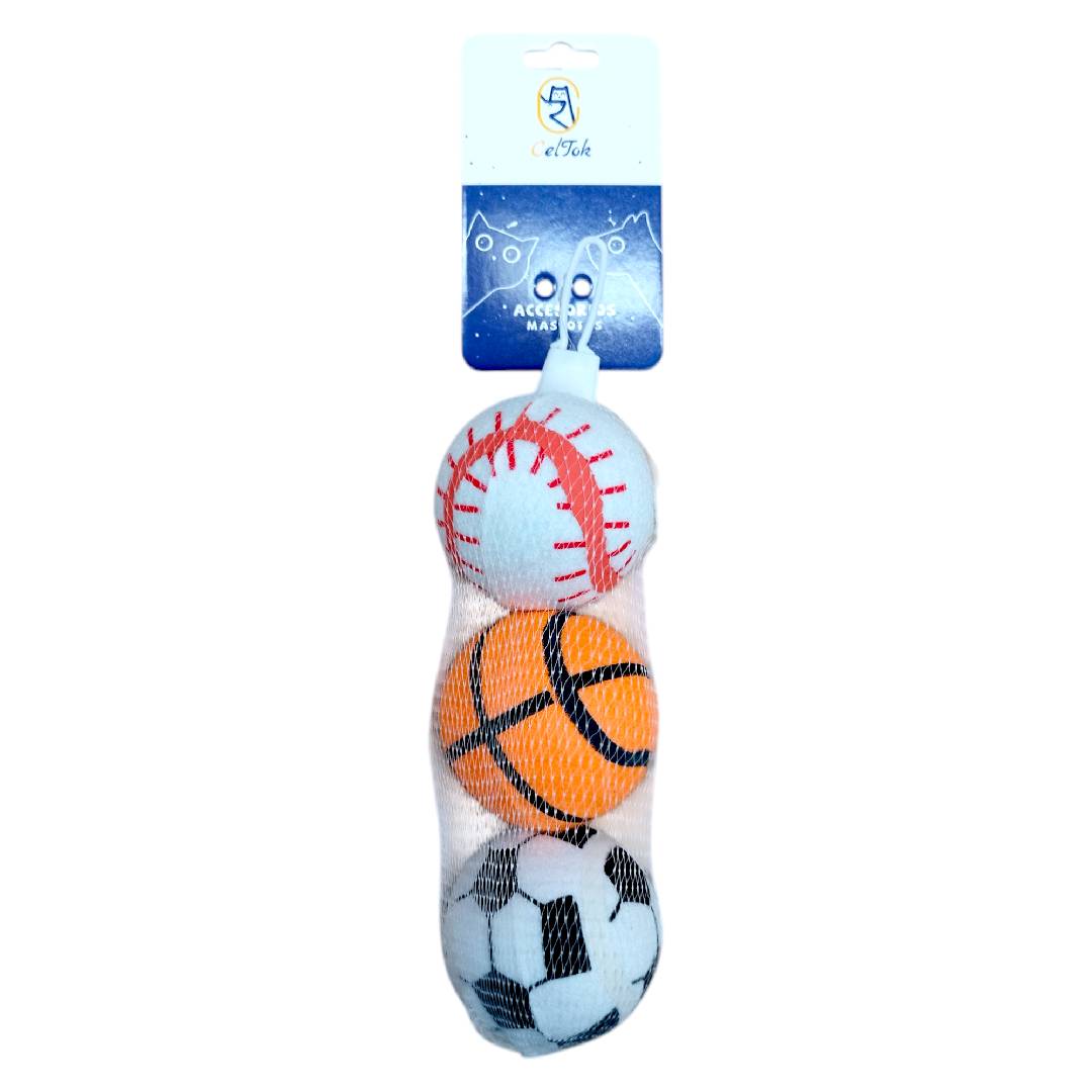CT9574 1 Set con 3 Pelotas De Juguete Para Mascota