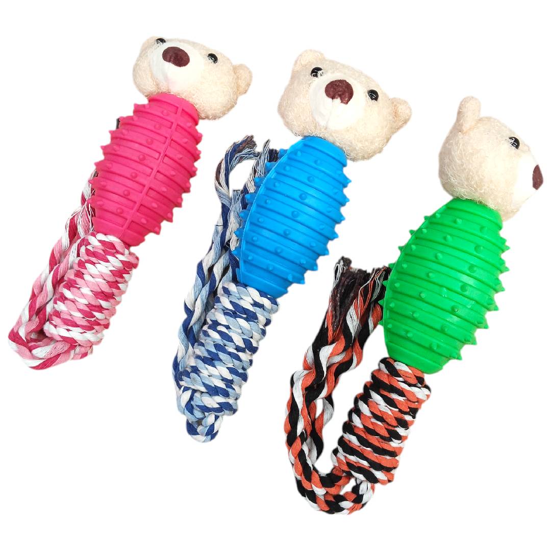 CT9604 1 Pieza De Juguete Mordedor De Peluche Con Diseño de Animalito Para Mascota