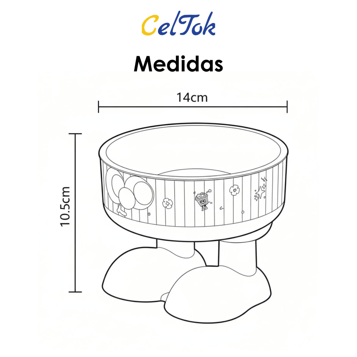 CT9757 1 Pieza De Tazon Elevado Para Mascota