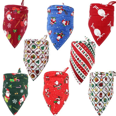 CT9782 1 Pieza De Collar De Pañuelo Para Mascotas Con Diseño Navideño