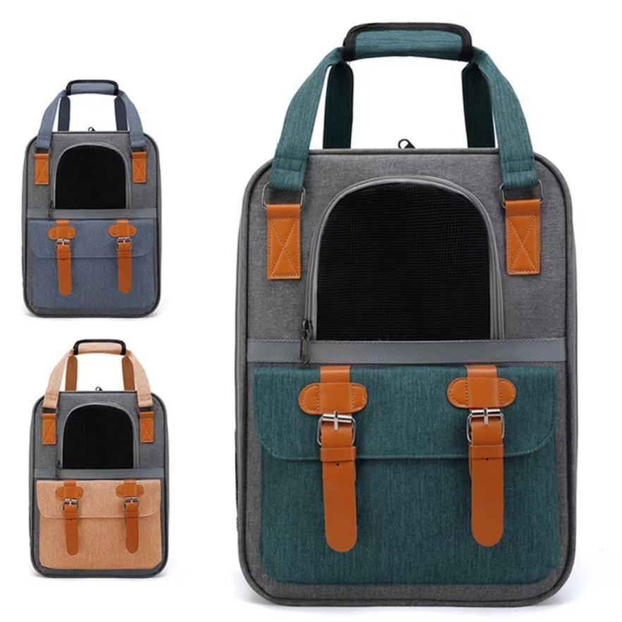 CT9981 1 Pieza De Transportadora Estilo Ejecutivo Ventilación 360° Tela Oxford Impermeable Para Mascota
