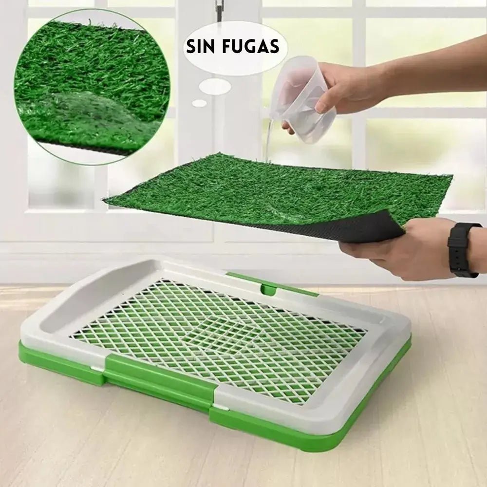 CT9983 1 Pieza Tapete Entrenador Césped Sintético Con Bandeja Recolectora De 3 Capas Para Mascotas