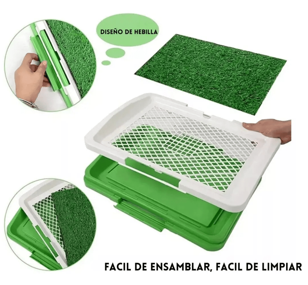 CT9983 1 Pieza Tapete Entrenador Césped Sintético Con Bandeja Recolectora De 3 Capas Para Mascotas