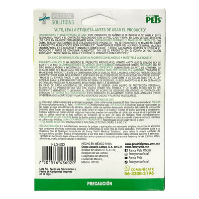 FL3602 1 Pieza De Collar Antipulgas Para Razas Chicas y Cachorros