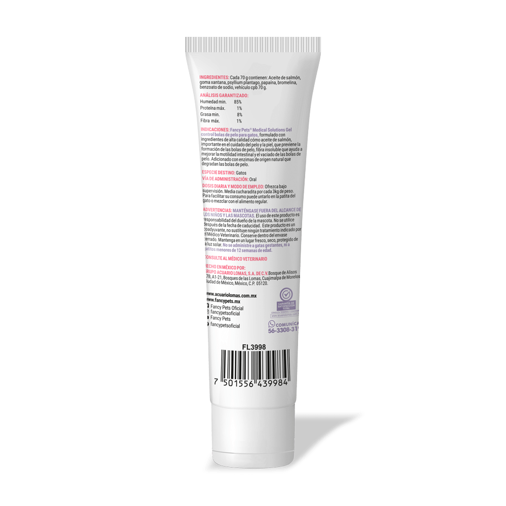 FL3998 1 Pieza de Gel Control De Bolas De Pelo Para Gato 70G