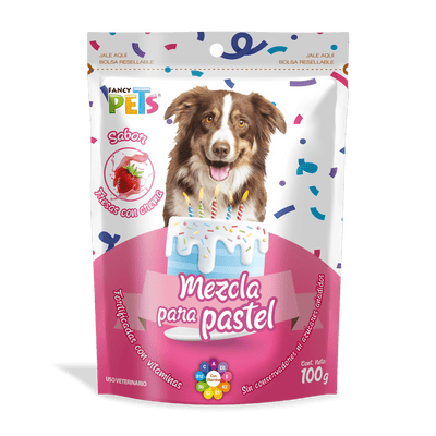 FL4515 100g 1 Pieza De Mezcla Para Pastel Sabor Fresas Con Crema Para Perro