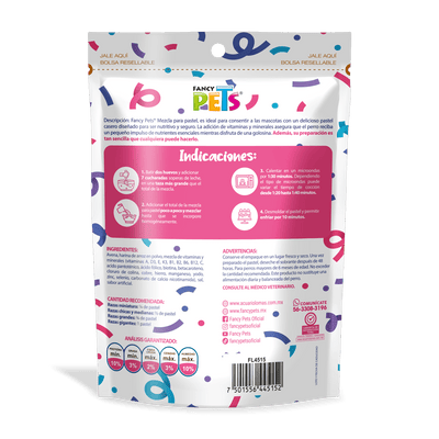 FL4515 100g 1 Pieza De Mezcla Para Pastel Sabor Fresas Con Crema Para Perro