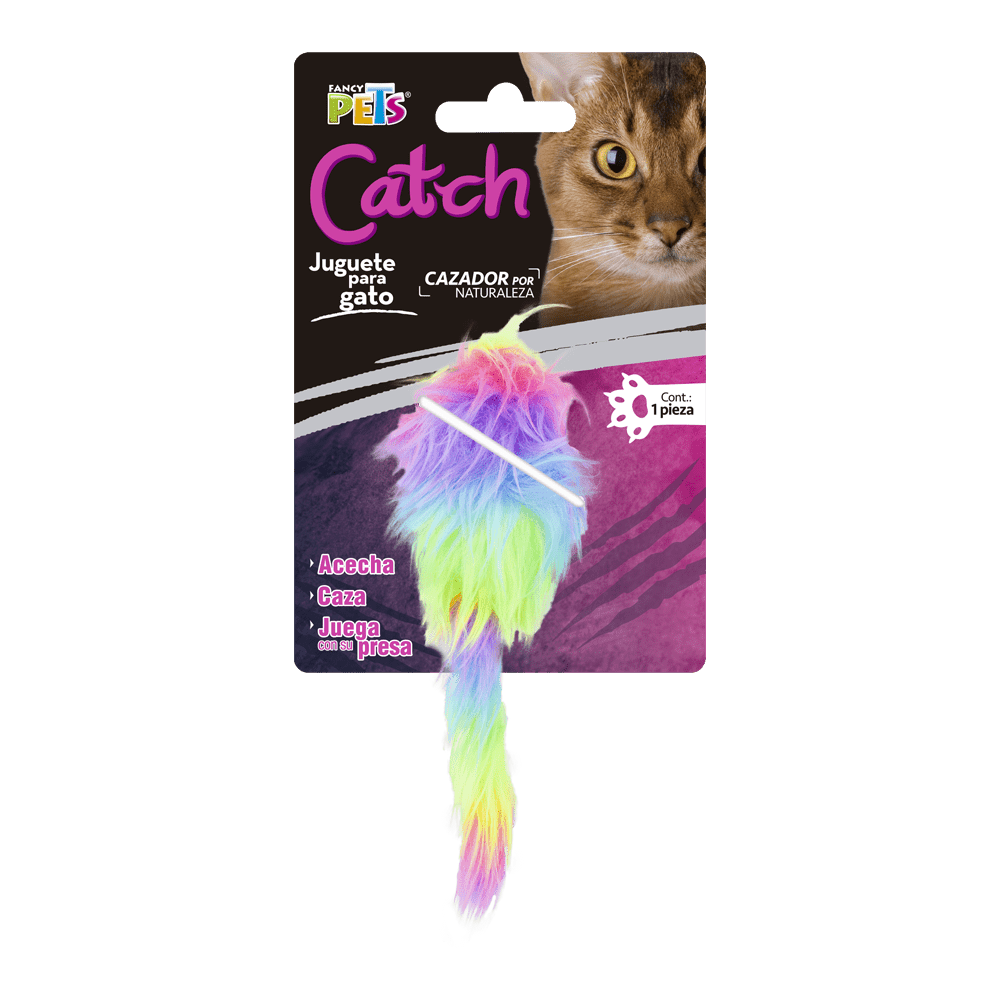 FL8260 1 Pieza Juguete Catch Ratón Arcoíris Para Mascotas