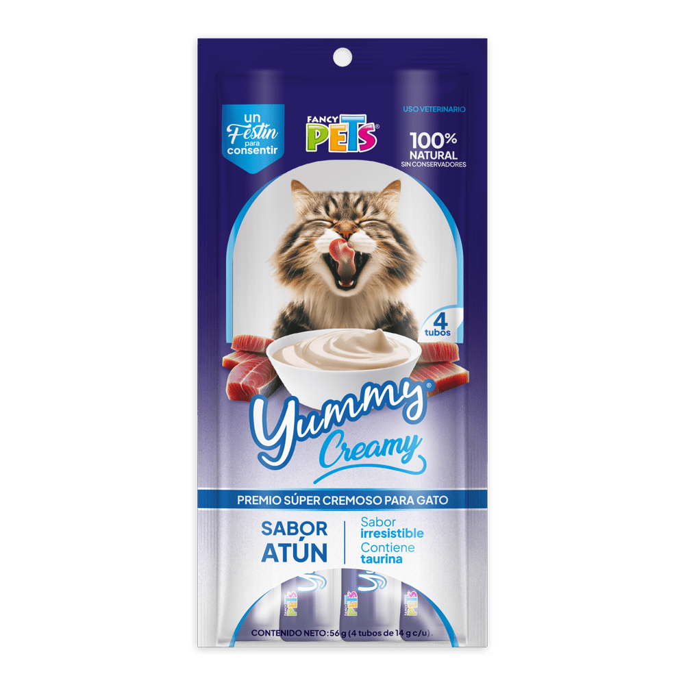 FL9202-FL9208 56g 4pz Yummy Creamy Atun Para Gato