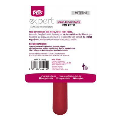 FL9415 1 Pieza de Cepillo Carda Mediana Roja Para Mascotas
