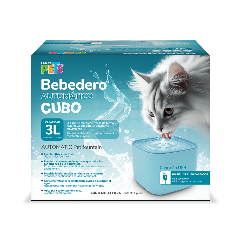 FL9876 1 Pieza De Fuente De Agua Azul Capacidad 3 Lts Para Mascotas