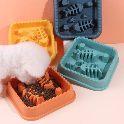 CT0195 1 Pieza Tazón De Alimentación Lenta Para Perro