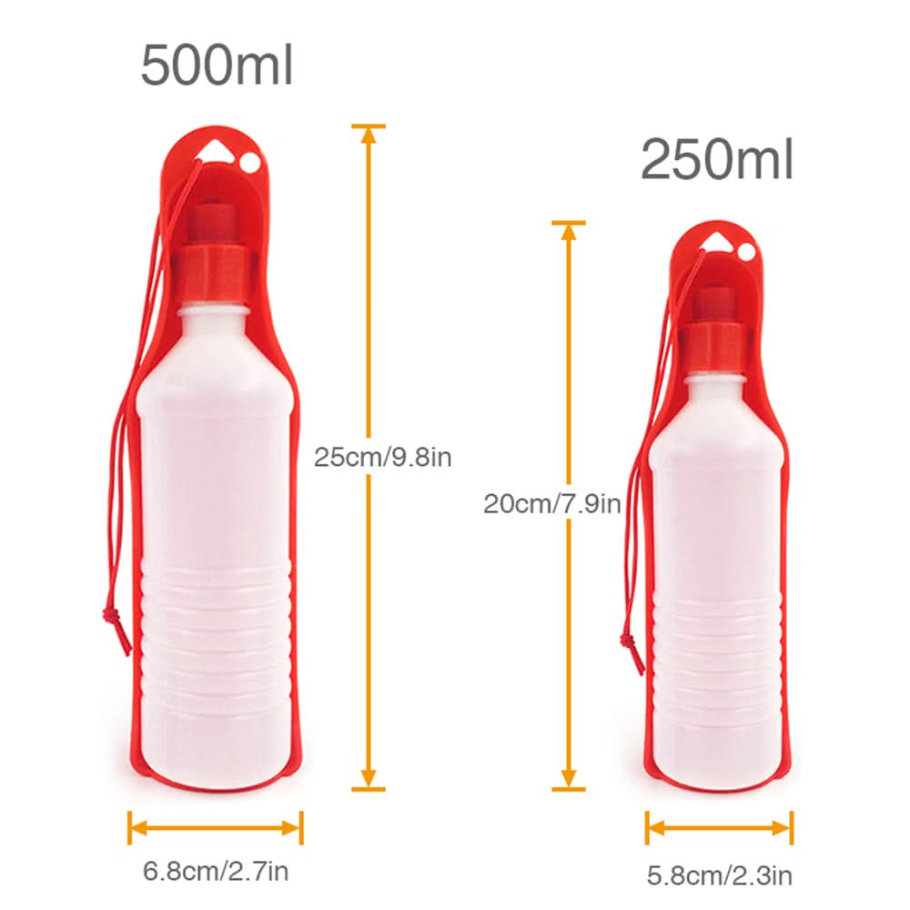 50022 1 Pieza Bebedero Y Botella Dispensador Agua Portátil 500ml