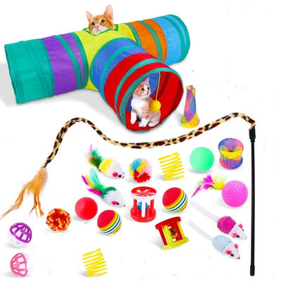 CT4093 1 Set De Tunel y 22 Juguetes Para Mascota