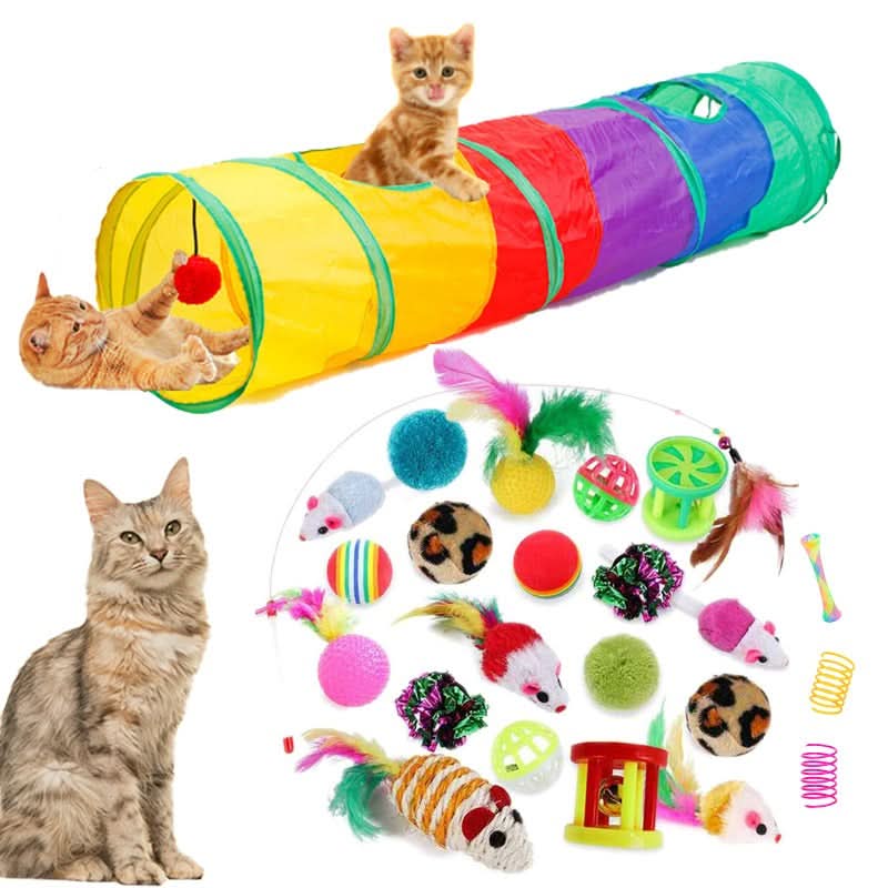 CT6205 1 Pieza Tunel Entrenamiento Y 22 Juguetes Para Mascota