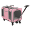 CT1811 1 Pieza Transportadora Plegable Con Ruedas Removibles Malla Transpirable Y Asa Telescópica Para Mascotas