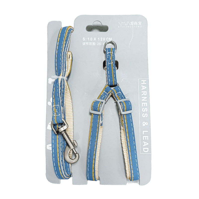 CT9827 1 Pieza Correa Y 1 Pieza De Pechera Para Gatos Con Diseño Liso